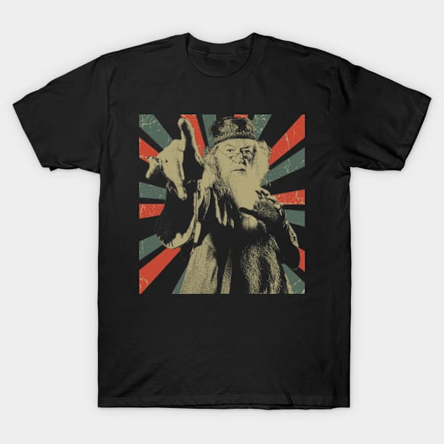 Sir Michael Gambon || Albus Dumbledore ||Vintage Art Design T-Shirt by Setipixel